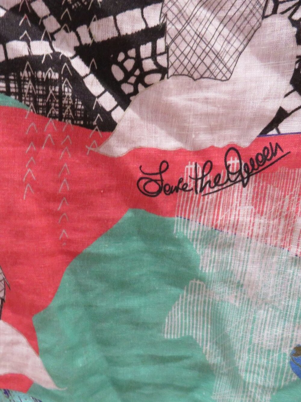 SAVE THE QUEEN 100% Linen Abstract Artsy Dress XL Quirky Lagenlook Avant Garde - Picture 4 of 16